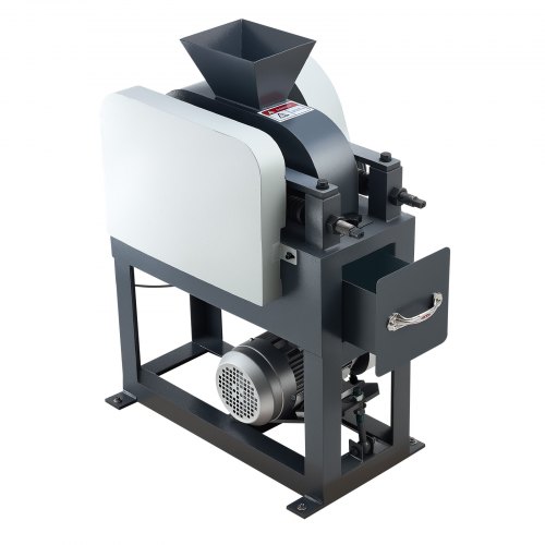 VEVOR Rock Crusher, 220V Double Roller Crushers, Industrial Shredder with 2.56x0.59 inch Dual Feed Inlets, 1740RPM Speed Stone Grinder Rock Crusher, 1.5KW Electric Shatter Pulverizer, 860kg/h Crushing