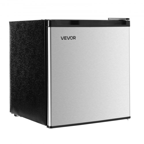 VEVOR Mini Fridge 1.6 Cu.Ft Single Door Compact Small Refrigerator Stainless