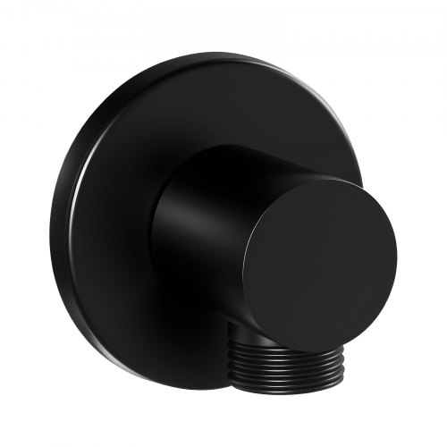 VEVOR Wall Mounted Supply Elbow Brass Round Wall Supply Elbow Matte Black