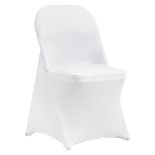 

VEVOR Stretch Spandex Folding Chair Covers, Universal Fitted Chair Cover, Removable Washable Protective Slipcovers, for Wedding, Holiday, Banquet, Party, Celebration, Dining (100PCS White)