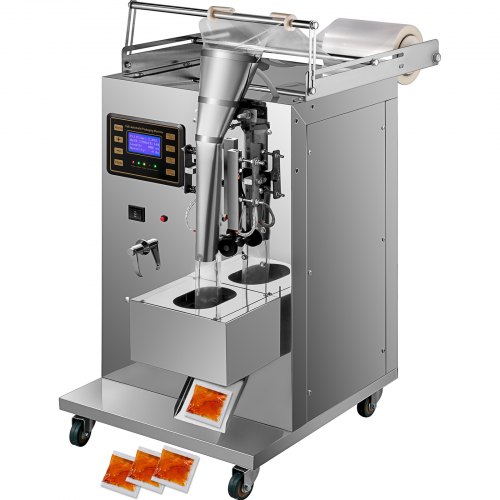 VEVOR Automatic Liquid Sealing Machine Food-Grade Stainless Steel Weighing Filling Machine 5-160 Ml Liquid Quantitative Dispenser, With 20-40 Bags/Min
