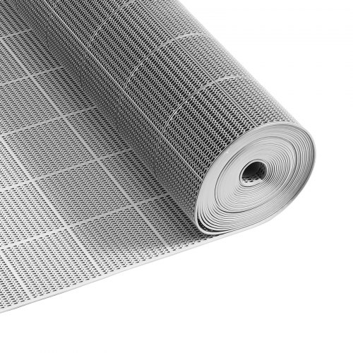 

VEVOR Drainage Mat, 3 x 50 ft, PVC Non Slip Commercial Floor Mat, Wet Area Water Drain Splash Matting Hollow Doormat Roll, for Outdoor Indoor Restaurant Swimming Pool Patio Bathroom Washroom, Gray