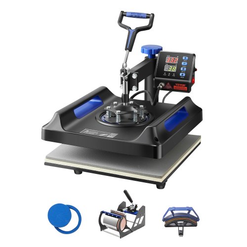 

Heat Press Machine Sublimation Machine 15 x 15 inch 8 In 1 Blue Heat Press Set