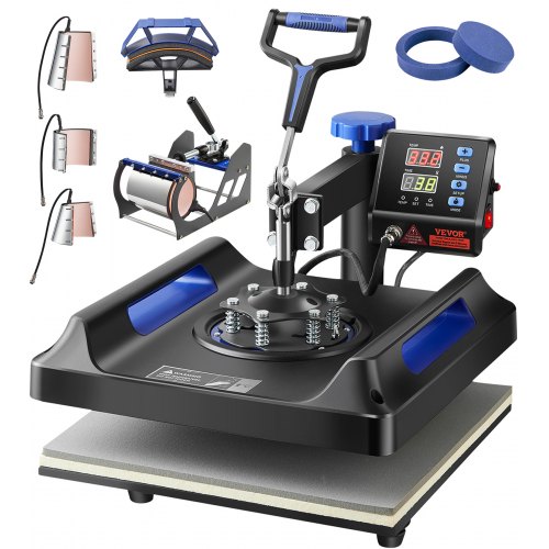 

Heat Press Machine Sublimation Machine 15 x 15 inch 8 In 1 Blue Heat Press Set