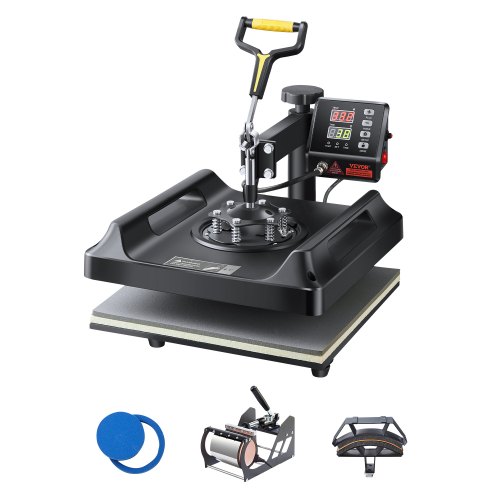 

Heat Press Machine Sublimation Machine 15 x 15 Inch 8 In 1 Heat Press Set Black