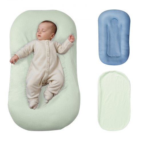 

VEVOR Baby Infant Lounger 100% Cotton Soft Newborn Nest Sleeper with 2 Covers