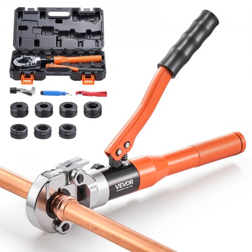 VEVOR Copper Pipe Crimping Tool, Hydraulic Driven Pro Press Tool with 1/2