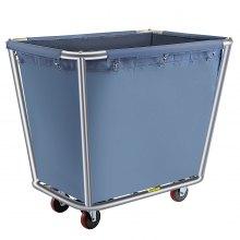 Vevor Laundry Cart 12 Bushel Steel Canvas Laundry Basket Truck Cap Basket Cart