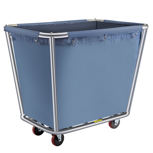 

VEVOR Basket Truck, 8 Bushel Steel Canvas Laundry Basket, 3\" Diameter Wheels Truck Cap Basket Canvas Laundry Cart Usually Used to Transport Clothes, Store Sundries Suitable for Hotel, Home, Hospital