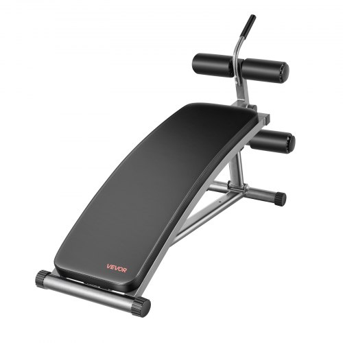 VEVOR Sit Up Bench Curved Ab Bench 6 Adjustable Height Reverse Crunch Handle