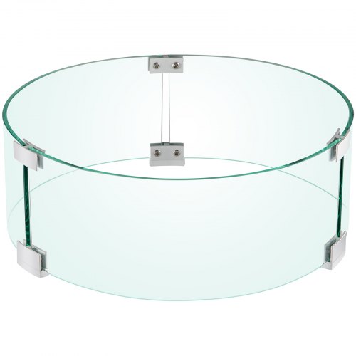 

VEVOR Fire Pit Wind Guard Tempered Glass Flame Guard 17x17x6 In 1/4-In Thick