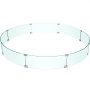 VEVOR Fire Pit Wind Guard, 59 x 59 x 7.9 inches Glass Flame Guard, Round Glass Shield, 1/4-Inch Thick Fire Table, Clear Tempered Glass Flame Guard, Aluminum Alloy Feet for Propane, Gas, Outdoor