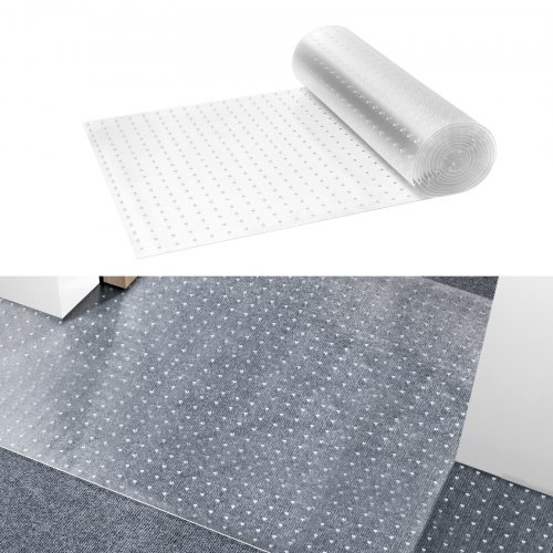 

VEVOR Carpet Protector for Pets, 24" x 12' PVC Scratch-Proof Cat Carpet Protector for Doorway, Anti-Slip Cat Scratch Protector Mat, Easy to Cut Plastic Carpet Scratch Stopper, Cat Scratch Guard Carpet