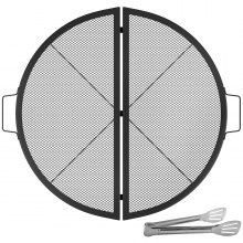VEVOR Round Cooking Grate Fire Pit Grill Grate w/ X Marks & Wire Foldable Φ30"