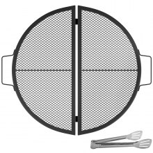 VEVOR Round Cooking Grate Fire Pit Grill Grate w/ X Marks & Wire Foldable Φ22"