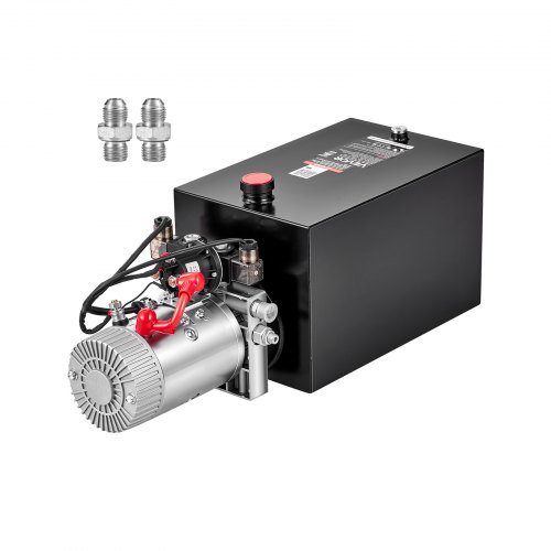 VEVOR 15 Quart Hydraulic Pump, Double Acting Hydraulic Trailer Pump, 3200PSI Max Relief Pressure, 0.91GPM Flow Rate, DC12V 1.6KW Power Unit for Dump T