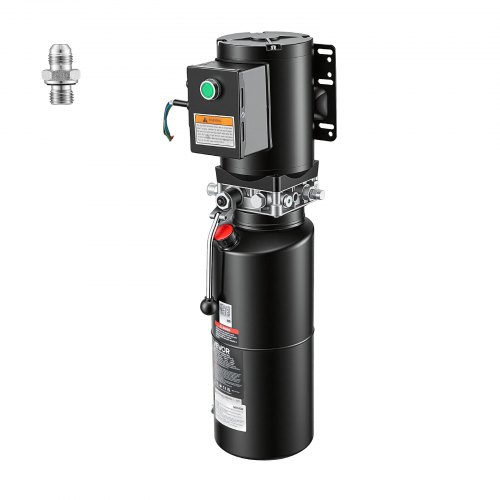 VEVOR 10 Quart Hydraulic Pump, 2.2KW Hydraulic Motor Dump Trailer Pump Single Acting, 3200 PSI Max Relief Pressure, 1.7 GPM Flow Rate, AC220-240V Hydraulic Power Unit Car Lift (Vertical Installation)