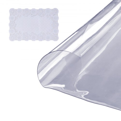 

VEVOR Clear Table Cover Protector, 48 inch/1230 mm Round Table Cover, 1.5 mm Thick PVC Plastic Tablecloth, Waterproof Desktop Protector for Writing Desk, Coffee Table, Dining Room Table