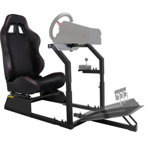 Gta-f Racing Simulator Cockpit Gaming Chair W/ Steering Wheel Stand For G29 Ps3