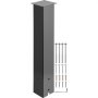 Vevor Mailbox Post Stand Mail Box Post 27"black Powder-coated Steel For Outdoor