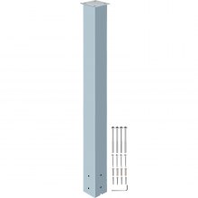 VEVOR Mailbox Post, 43" High Mailbox Stand, Granite Powder-Coated Mail Box Post Kit, Q235 Steel Post Stand Surface Mount Post for Sidewalk and Street Curbside, Universal Mail Post for Outdoor Mailbox