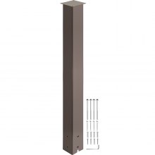 Vevor Mailbox Post Stand Mail Box Post 43" Bronze Powder-coated Steel Outdoor