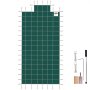 Rectangular Safety Pool Cover Green Step Section 4X8 FT Winter Outdoor