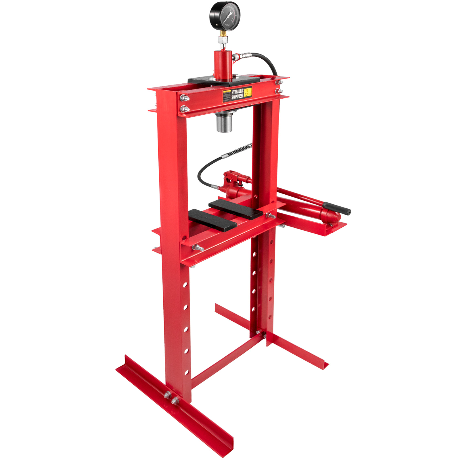 Hydraulic Press Shop Floor Press 12 Ton H-frame 26455 Lb W/ Heavy Duty Steel Plates Red от Vevor Many GEOs