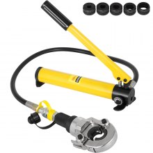 VEVOR Hydraulic Pliers with 5 Removable Dies 12-28 mm, 360 ° Hydraulic Crimper, 6 tons of Pressure Force, Pliers Separator for Copper Aluminum Press Pliers in V Shape