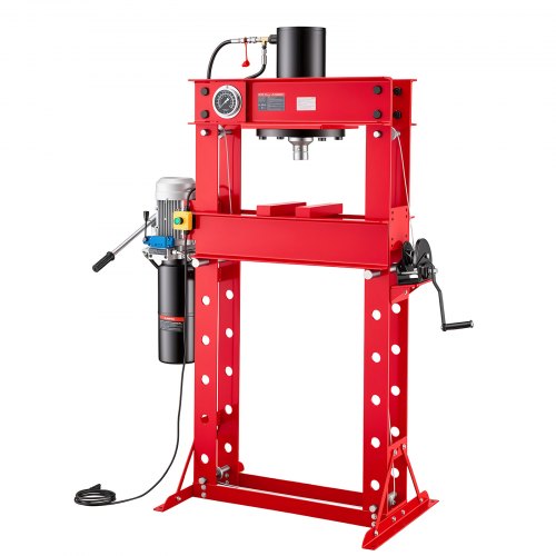 VEVOR 50-Ton Electric Hydraulic Shop Press, 2.2KW 110V, H-Frame Garage Floor Shop Press with Automatic Fast Ram Movement, Heavy-Duty Steel Adjustable Hydraulic Press for Bending Straightening Pressing