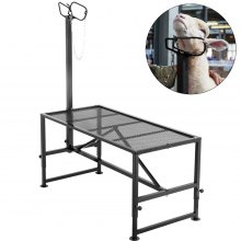 VEVOR Livestock Stand 51x23 inches, Trimming Stand with Straight Head Piece, Goat Trimming Stand Metal Frame Sheep Shearing Stand Livestock Trimming Stands for Sheep, Goats, and Other Livestock