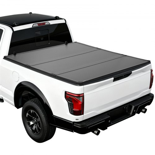

VEVOR Hard Tri-Fold Truck Bed Tonneau Cover, Compatible with 2015-2026 Ford F150 5.5 ft (67.1 in) Bed, Waterproof Folding Truck Tonneau Cover with Heavy-Duty Fiberglass and Aluminum Alloy Support Bar