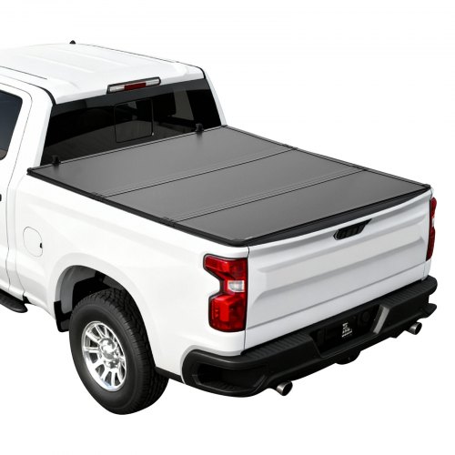 

VEVOR Hard Tri-Fold Truck Bed Tonneau Cover, Compatible with 2007-2026 Chevy Silverado/GMC Sierra 1500 5.8 ft (69.3 in) Short Box (No CarbonPro Bed), Waterproof Fiberglass Folding Truck Tonneau Cover