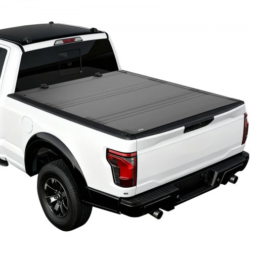 

VEVOR Hard Tri-Fold Truck Bed Tonneau Cover, Compatible with 2021-2025 Ford F-150 (Incl. Raptor/Lightning) 5.5 ft (67.1 in) Bed, Waterproof Low-Profile Folding Cover with Aluminum Alloy Support Bar