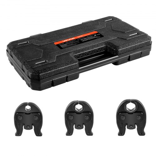 

VEVOR ProPress Jaws for Compact Series Press Tools, 3PCS Pressing Jaws 1/2", 3/4" & 1" for ProPress Copper Pipes Connections, Compatible with 24KN Press Tools - Includes Carrying Case