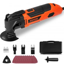 VEVOR 2.5A Oscillating Tool, 11000-22000 OPM 6 Variable Speeds Oscillating Multi Tool with 3.1° Oscillating Angle, 17PCS Saw Accessories, LED Light & BMC Case for Cutting, Sanding, Grinding, Scraping