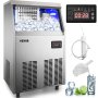 VEVOR 110V Commercial Ice Maker 80-90LBS/24H with 33LBS Bin, Full Heavy Duty Stainless Steel Construction, Automatic Operation