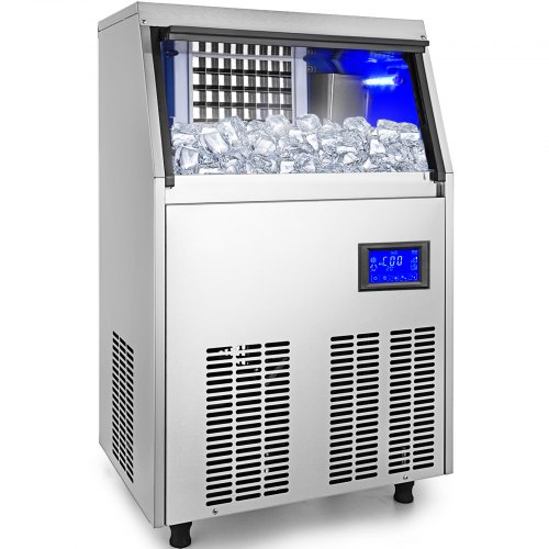 Commercial Ice Maker 335W Stainless Steel Ice Cube Maker Machine