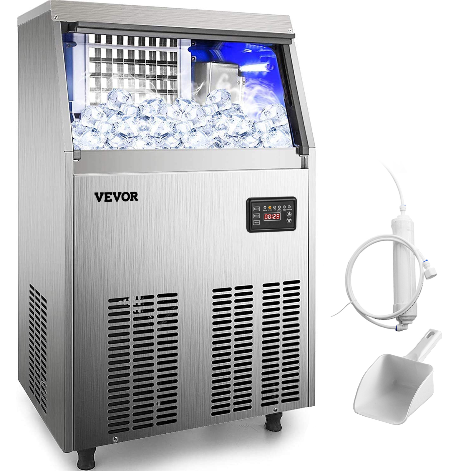 Vevor 150lbs Built-in Commercial Ice Maker Ice Cube Maker Machine Bar Restaurant от Vevor Many GEOs