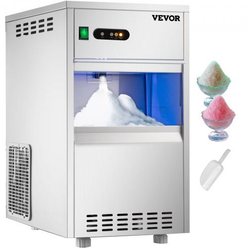 VEVOR 110V Commercial Snowflake Ice Maker 44LBS/24H, ETL Approved, Food Grade Stainless Steel Construction, Automatic Operation