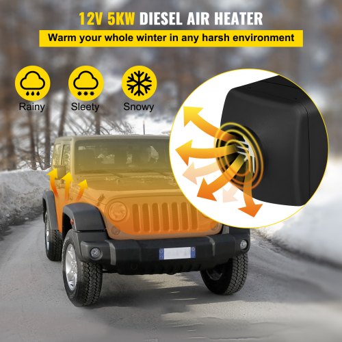 2 Silencers LCD Switch For Car Truck Black 12V 5KW Air Diesel Heater 1 Holes 2 Silencers LCD Switch For Car Truck Black 12V 5KW Air Diesel Heater 1 Holes