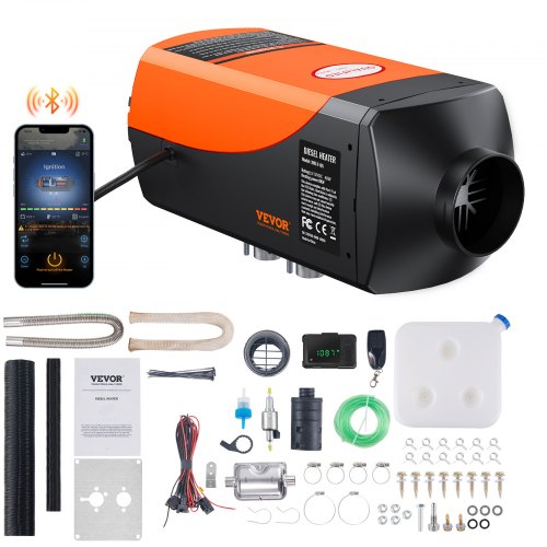 

VEVOR Bluetooth App Control Diesel Air Heater, 12V 8KW Diesel Heater with Automatic Altitude Adjustment, Remote Control and LCD, Diesel Parking Heater for RV Trailer Camper Van Boat