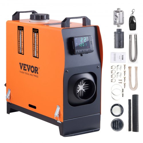 

VEVOR Diesel Air Heater, 12V 8KW All-on-one Diesel Heater with Remote Control and LCD Display, 5L Fuel Tank Portable Diesel Parking Heater, Rapid Heating for RV Trailer Camper Van Boat