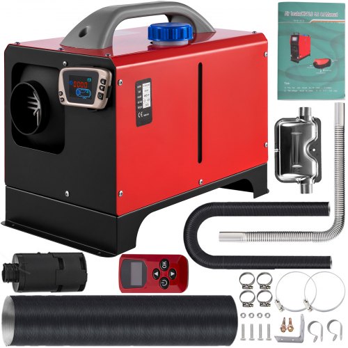 VEVOR Diesel Air Heater, 2KW 12V Parking Heater, Mini All in One Truck Heater, One Outlet Hole, with LCD, Remote Control, Fast Heating Diesel Heater, For RV Truck, Boat, Bus, Car Trailer, Motorhomes