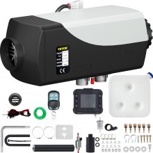 VEVOR 5KW Diesel Air Heater 10L Tank Diesel Heater 12V Diesel Parking Heater with LCD Thermostat Monitor & Remote Control for Trucks Boats Bus Car Motor-Homes Vehicle