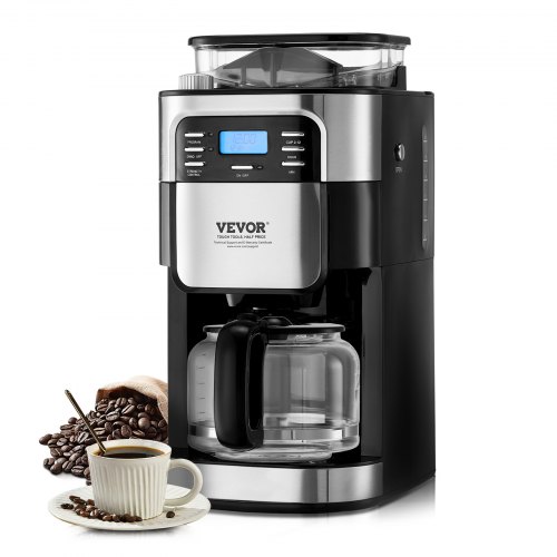 

VEVOR 12-Cup Coffee Maker Drip Coffee Machine with 24-Hour Timer for Auto Brew