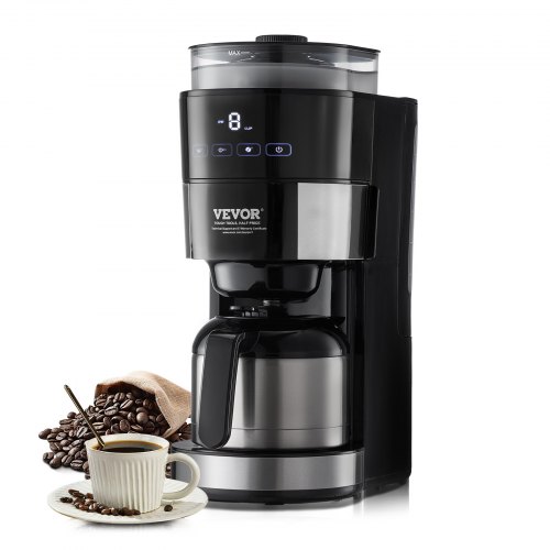 

VEVOR 8-Cup Coffee Maker Drip Coffee Machine with 3 Brew Strength Control