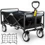 VEVOR Folding Wagon Cart Utility Collapsible Wagon 176 lbs w/ Adjustable Handle
