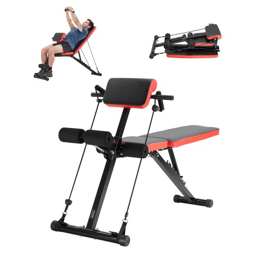 

VEVOR Roman Chair Back Extension Hyperextension Bench Adjustable Foldable Gym