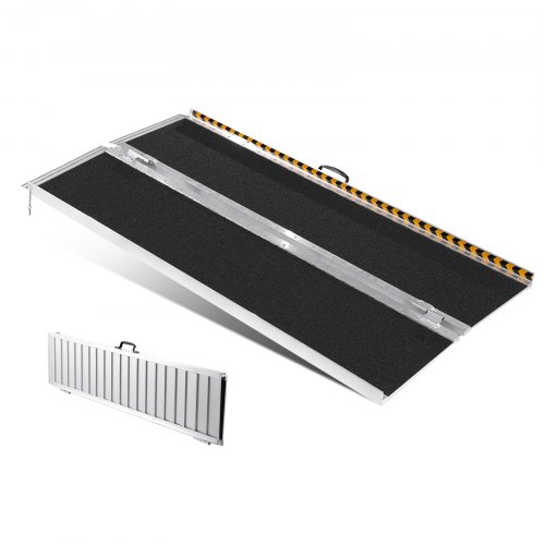 

VEVOR Portable Wheelchair Ramp, 6 ft 800 lbs Capacity, Non-Slip Aluminum Folding Threshold Ramp, Foldable Mobility Scooter Ramp Wheel Chair Ramp, Handicap Ramp for Home Steps, Stairs, Doorways, Curbs